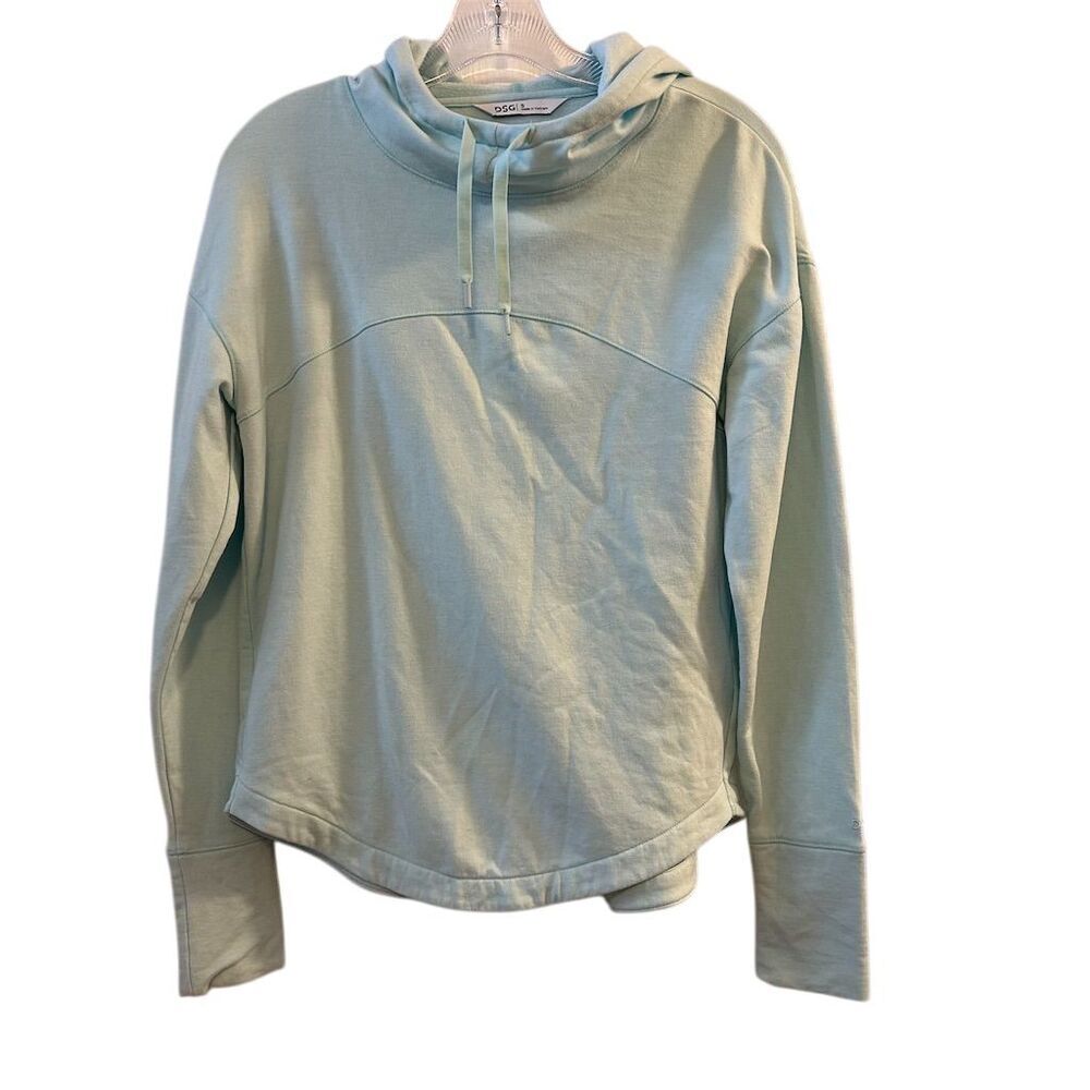DSG Women's Cowl Neck Pullover Hoodie Green Blue Long Sleeve Size‎ S Casual